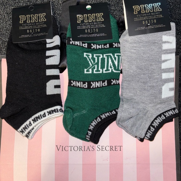 Victoria's Secret Other - Victoria's Secret PINK Women's Casual Socks - Black, Green, Gray
